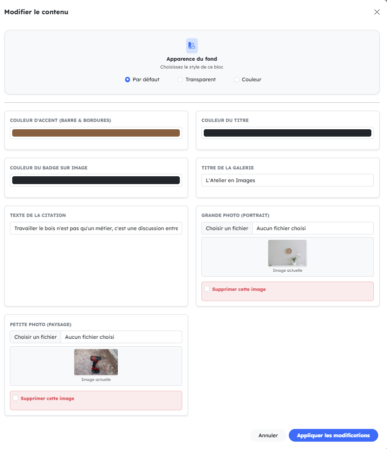 Personnalisation de contenu avec le nouvel éditeur