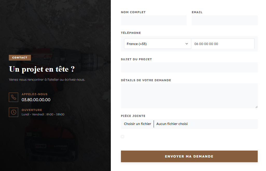 Gestion des formulaires de contact